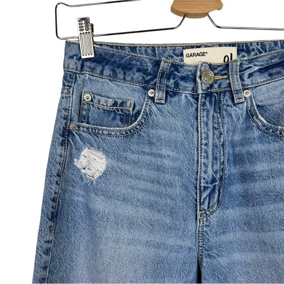 Garage Distressed High Rise Straight Leg Jeans Size 1 - Picture 3 of 11